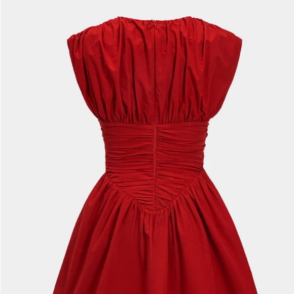 Solid Ruched Mini Dress - Picture 4 of 10